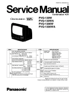 Panasonic OmniVision PV-Q130W Service Manual preview