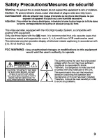 Предварительный просмотр 3 страницы Panasonic OmniVision PV-Q1311W User Manual