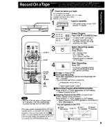 Предварительный просмотр 9 страницы Panasonic OmniVision PV-QV200 Operating Instructions Manual