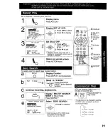 Предварительный просмотр 19 страницы Panasonic OmniVision PV-QV200 Operating Instructions Manual