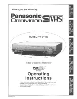 Preview for 1 page of Panasonic Omnivision PV-S4680 User Manual