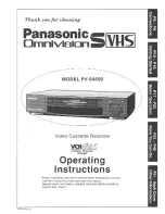 Preview for 1 page of Panasonic Omnivision PV-S4690 User Manual