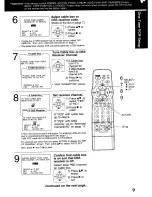 Предварительный просмотр 9 страницы Panasonic Omnivision PV-S9670 Operating Manual