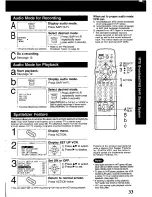 Предварительный просмотр 33 страницы Panasonic Omnivision PV-S9670 Operating Manual