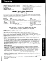 Предварительный просмотр 49 страницы Panasonic Omnivision PV-S9670 Operating Manual