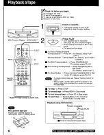 Предварительный просмотр 8 страницы Panasonic Omnivision PV-V4020 Operating Manual