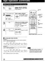 Предварительный просмотр 22 страницы Panasonic Omnivision PV-V4020 Operating Manual