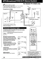 Предварительный просмотр 24 страницы Panasonic Omnivision PV-V4020 Operating Manual