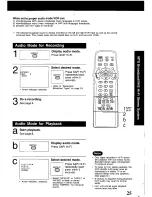 Предварительный просмотр 25 страницы Panasonic Omnivision PV-V4020 Operating Manual