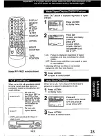 Предварительный просмотр 23 страницы Panasonic Omnivision PV-V4021 Operating Instructions Manual