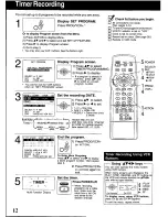 Preview for 12 page of Panasonic Omnivision PV-V4030S User Manual