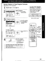 Preview for 13 page of Panasonic Omnivision PV-V4030S User Manual