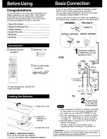 Предварительный просмотр 4 страницы Panasonic Omnivision PV-V4540 Operating Instructions Manual