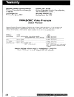 Preview for 42 page of Panasonic Omnivision PV-V4540 Operating Manual