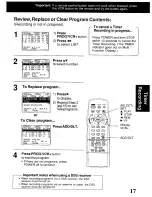 Preview for 17 page of Panasonic Omnivision PV-V4611 Operating Instructions Manual