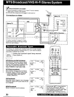 Preview for 30 page of Panasonic Omnivision PV-V4620 Operating Manual