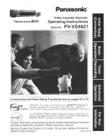 Предварительный просмотр 1 страницы Panasonic Omnivision PV-VS4821 Operating Manual