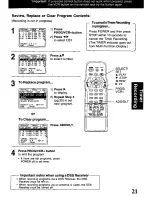 Предварительный просмотр 21 страницы Panasonic Omnivision PV-VS4821 Operating Manual