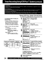 Предварительный просмотр 24 страницы Panasonic Omnivision PV-VS4821 Operating Manual