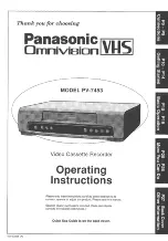 Panasonic Omnivision VHS PV-7453 Operating Instructions Manual preview