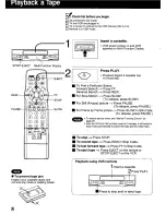 Предварительный просмотр 8 страницы Panasonic Omnivision VHS PV-9405S Operating Instructions Manual