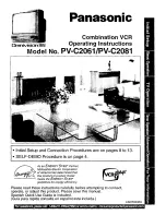 Panasonic Omnivision VHS PV-C2061 Operating Instructions Manual preview