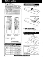 Preview for 6 page of Panasonic Omnivision VHS PV-C2540 Operating Manual