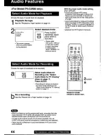 Preview for 44 page of Panasonic Omnivision VHS PV-C2540 Operating Manual