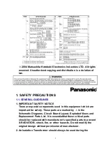 Preview for 2 page of Panasonic Omnivision VHS PV-DF2004 Service Manual