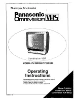 Panasonic Omnivision VHS PV-M2035 Operating Instructions Manual preview