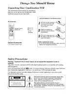 Предварительный просмотр 2 страницы Panasonic Omnivision VHS PV-M2765 Operating Instructions Manual