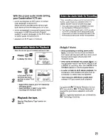 Предварительный просмотр 25 страницы Panasonic Omnivision VHS PV-M2765 Operating Instructions Manual