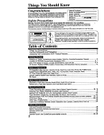 Preview for 2 page of Panasonic Omnivision VHS PV-M2768-K Operating Instructions Manual