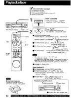 Preview for 12 page of Panasonic Omnivision VHS PV-VS4820 Operating Manual