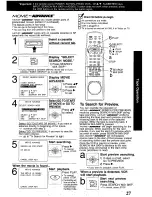 Preview for 27 page of Panasonic Omnivision VHS PV-VS4820 Operating Manual