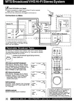 Preview for 32 page of Panasonic Omnivision VHS PV-VS4820 Operating Manual