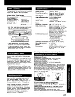 Preview for 45 page of Panasonic Omnivision VHS PV-VS4820 Operating Manual