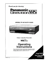 Panasonic Omnivsion PV-4515S Operating Instructions Manual preview