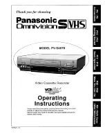 Panasonic Omnivsion PVS4670 Operating Instructions Manual preview