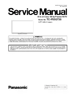 Preview for 1 page of Panasonic P50GT30 Service Manual