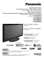 Предварительный просмотр 1 страницы Panasonic P54V10 - TC - 54.1" Plasma TV Operating Instructions Manual