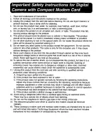 Preview for 4 page of Panasonic PalmCam PV-CFM10 Operating Instructions Manual