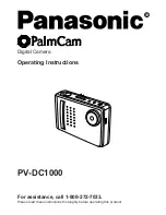 Panasonic PalmCam PV-DC1000 Operating Instructions Manual preview