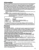 Preview for 3 page of Panasonic PalmCam PV-DC1080 User Manual