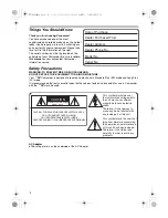 Preview for 2 page of Panasonic Palmcoder Multicam PV-GS400 Operating Instructions Manual