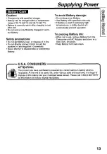 Preview for 13 page of Panasonic Palmcoder PalmSight PV-L550 Operating Instructions Manual