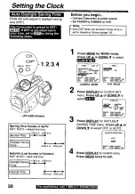 Preview for 20 page of Panasonic Palmcoder PalmSight PV-L550 Operating Instructions Manual