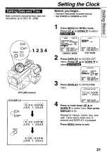 Preview for 21 page of Panasonic Palmcoder PalmSight PV-L550 Operating Instructions Manual