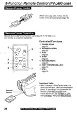 Preview for 28 page of Panasonic Palmcoder PalmSight PV-L550 Operating Instructions Manual