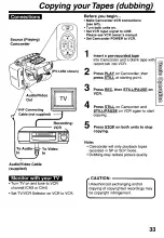 Preview for 33 page of Panasonic Palmcoder PalmSight PV-L550 Operating Instructions Manual